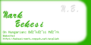 mark bekesi business card